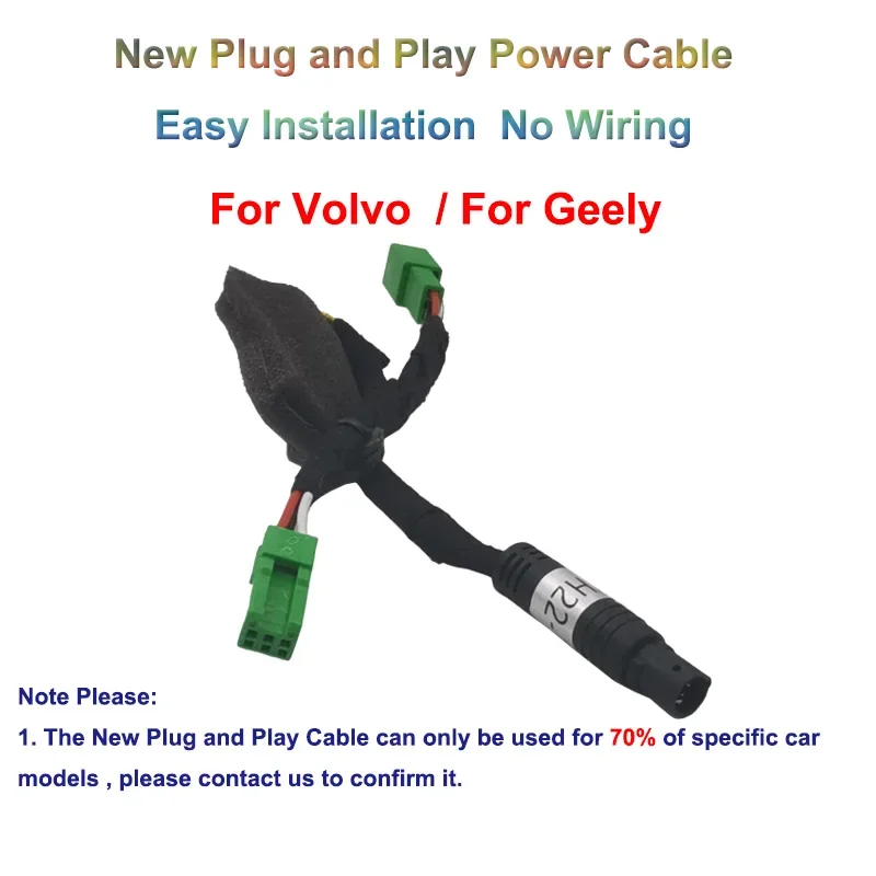 Dash Cam Car DVR Plug and Play Power Cable 8 Pin for Geely Monjaro Tugella KX11 for XC60 XC90 XC40 S60 S80 S90 V60 V90 V70