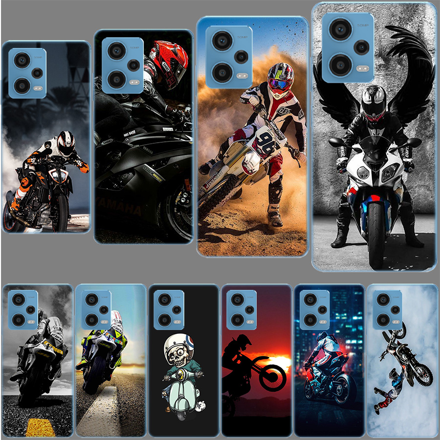 Moto Cross Motorcycle Sports Funda For Redmi Note 13 Pro 5G Plus 12 12C 10 10X 10C 10A 9 9T 9C 9A 8 8A 7 7A K70 K60 Pro 6 6A Xia