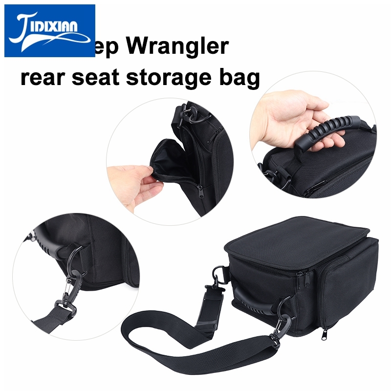 JIDIXIAN Organizer for Jeep Wrangler JK JL JLU 2007-2017 2018 2019 2020 2021 2022 2023 2024 Up Rear Under Seat Storage Bag Box