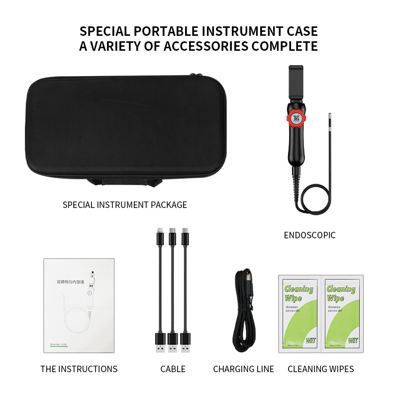HD 1080P Mini Endoscope Camera Waterproof Endoscope Borescope Adjustable Industrial Steerable Endoscope for iPhone Android PC