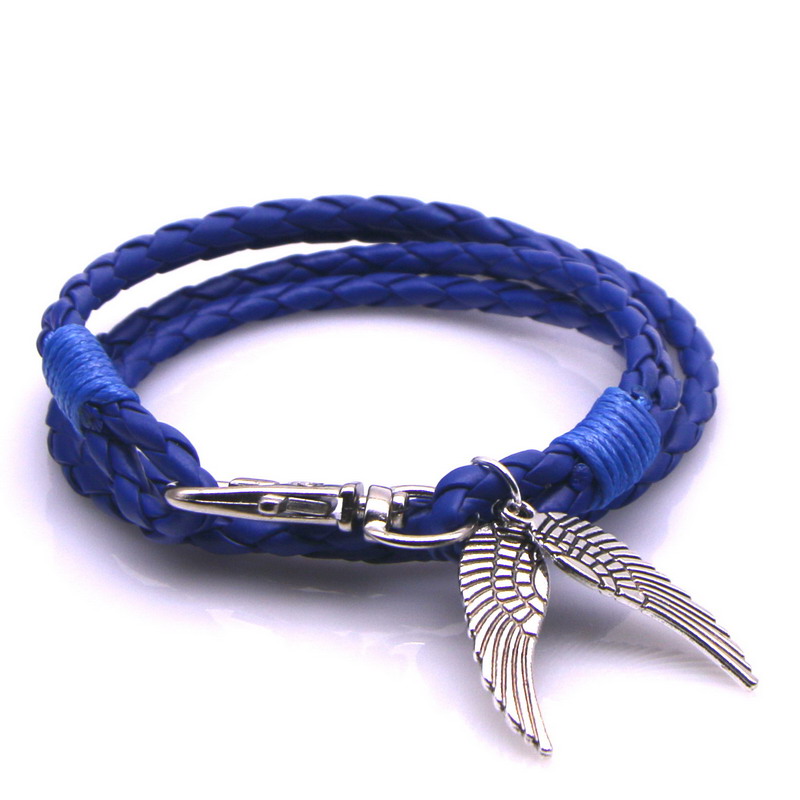 Mens Leather Bracelet Leather Bangles for Men Lobster Buckle Cowhide Braided Multi Layer Wrap Bracelet man pulseras para hombre