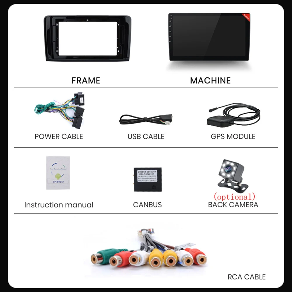 8G+128G Car Stereo 2 DIN Android carRadio For Mercedes Benz ML GL W164 ML350 ML500 GL320 X164 ML280 GL350 GL450 Auto Audio