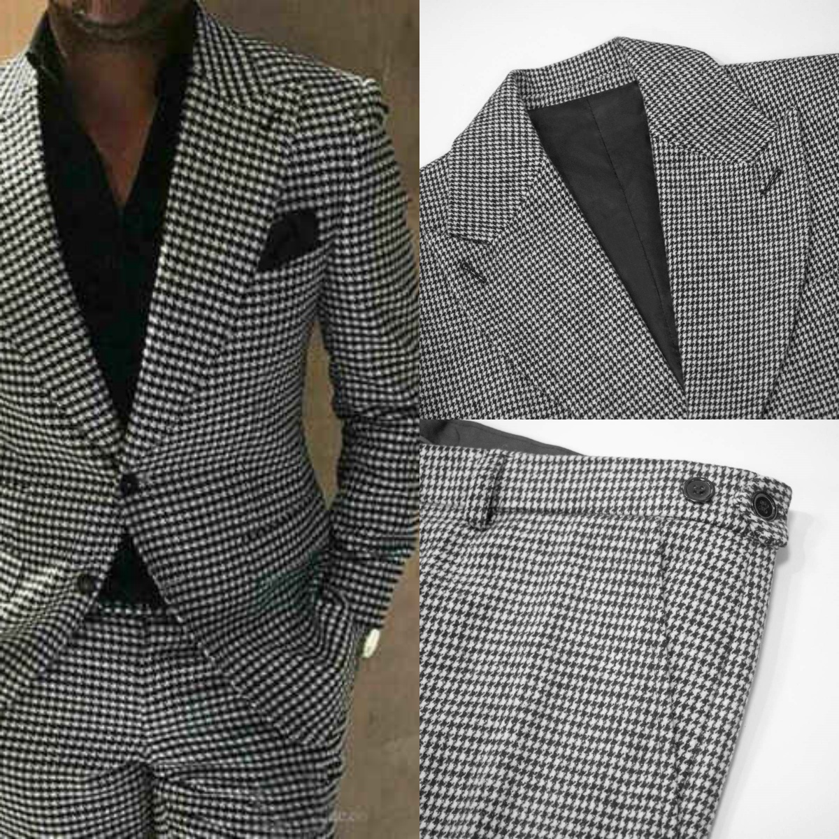 Fashion Mens Suit Blazer Jacket Checkered Pattern Coats For Men Peaked Lapel Casual Party Wedding Suits Designer Single Row Buckle Cheap Processing