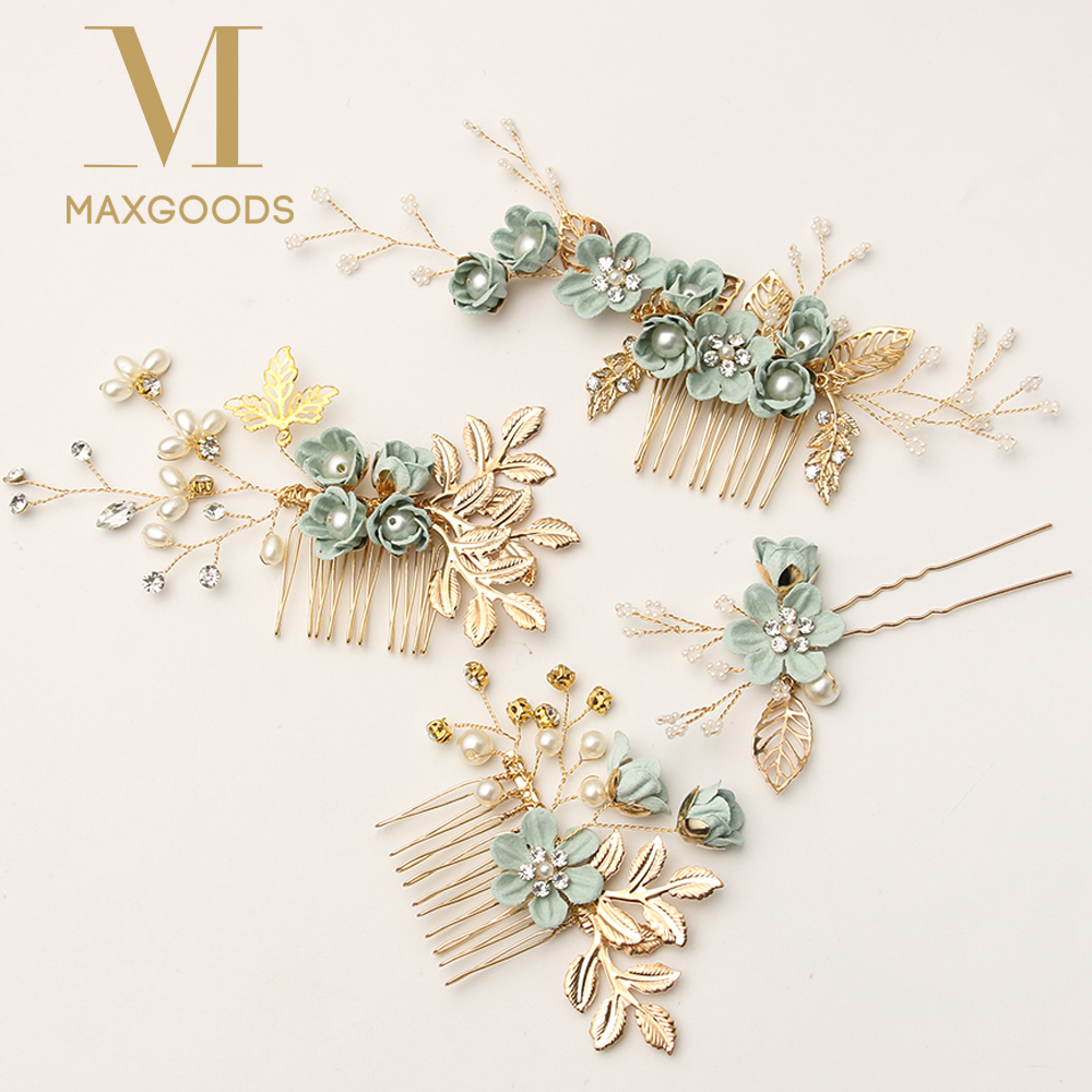 Luxury Crystal Crown Hair Combs Romantic Beautiful Wedding Bridal Clips Leaves Tiara Zinc Alloy Fine Jewelry Hair Pins Gifts