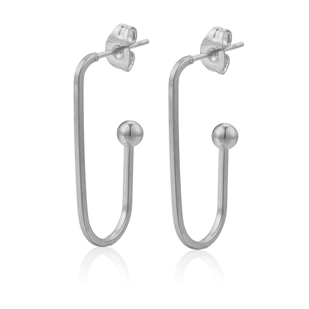 10pcs Gold Earrings Gold Plated Posts with Loop Long C Shape Ear Studs Earrings Accessorie DIY Jewelry Making Supplies Wholesale