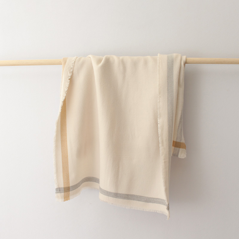 Original Brand Blanket Scarf Women Beige Color Stripe Cashmere Scarves Female Winter Thick Warm Shaw Wraps Bufanda