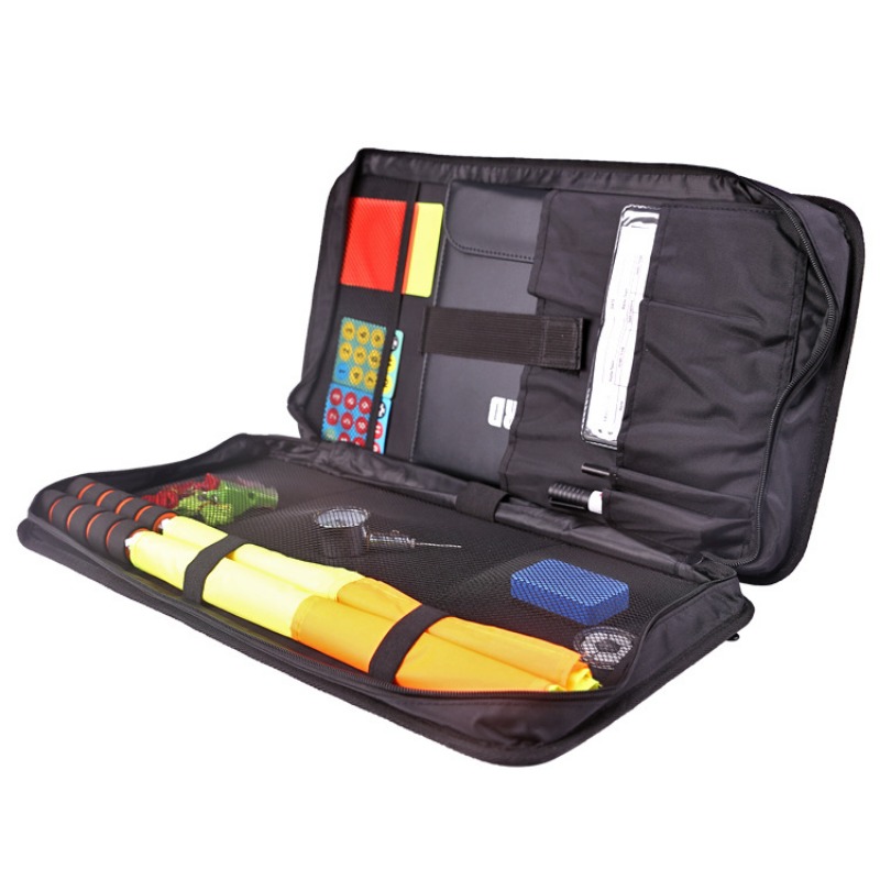 Soccer Referee Bag Coin Cards Whistle Set Professional Football Red And Yellow Card Referee Flag Kit Sports Training Equipment