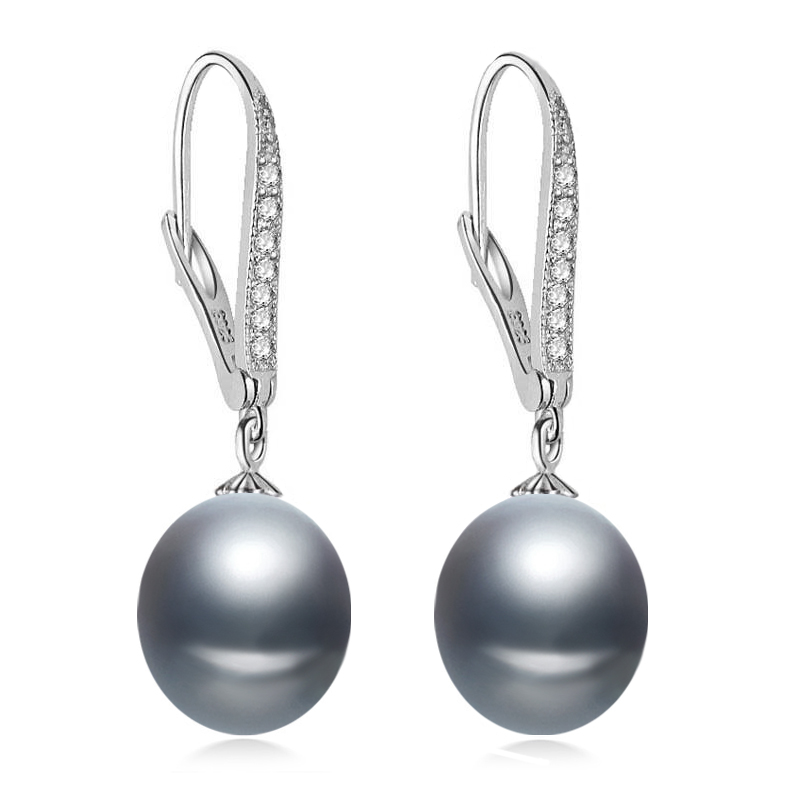 LACEY Fresh Water Pearl Clip Earrings,Real Pearl Earrings For Women,925 Silver White Natural Pearl Earring Wedding