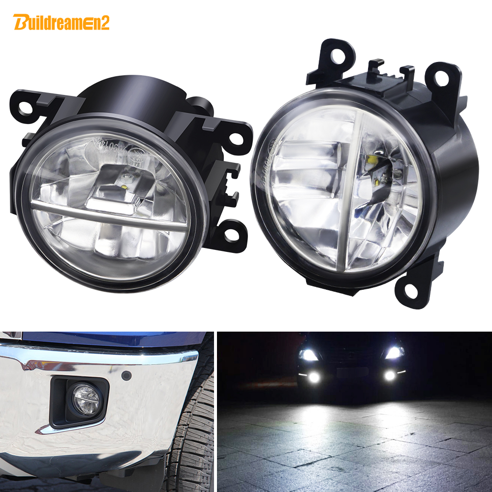 2 X LED Fog Light For Renault Clio Duster Megane Kwid Twingo Lodgy Trafic Scenic Kadjar Sandero Car Front Bumper Fog Lamp DRL
