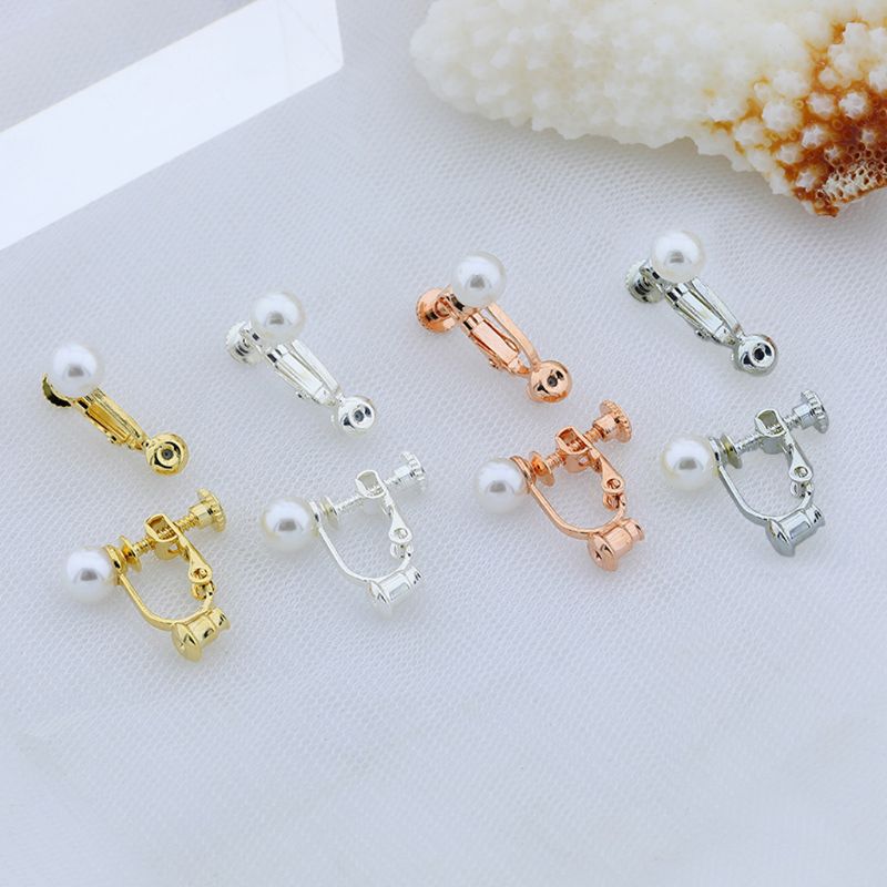 1 Pair Earrings Converters No-pierced Ears Turn Any Stud Into A Clip-On Jewelry