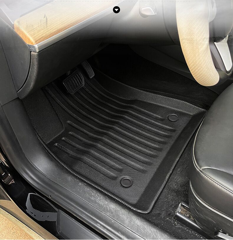 Floor Liners For Tesla Model 3 (2021-2023.10) All-Weather Floor Mats Hardwearings Foot Carpet Protector