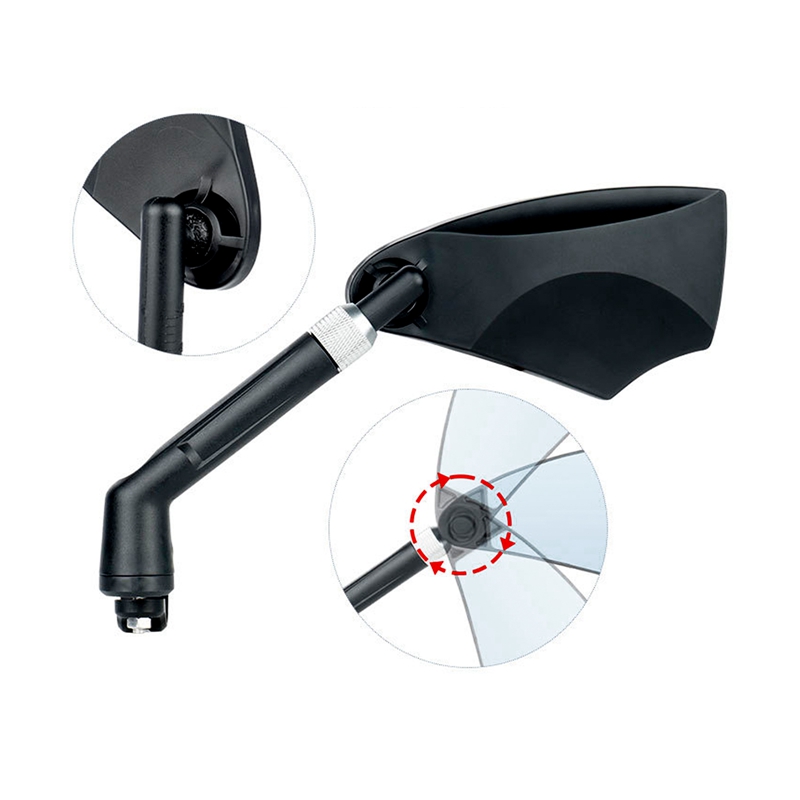 Foldable Bicycle Rearview Mirror Adjustable Rotate Wide-Angle Cycling Handlebar Rear View Mirrors Retractable Safety Back