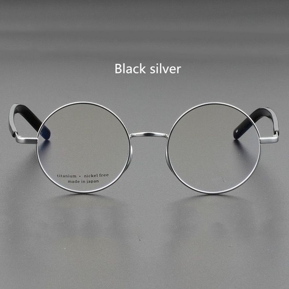 Japanese Handmade Retro Round Large Titanium Glasses Frame Optical Myopia Men Gafas Women Eyeglasses Ultra-light Spectacles