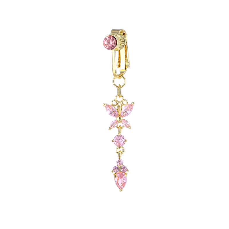 Faux Fake Belly Butterfly Fake Belly Piercing Heart Clip On Umbilical Navel Fake Pircing Butterfly Cartilage Earring Clip