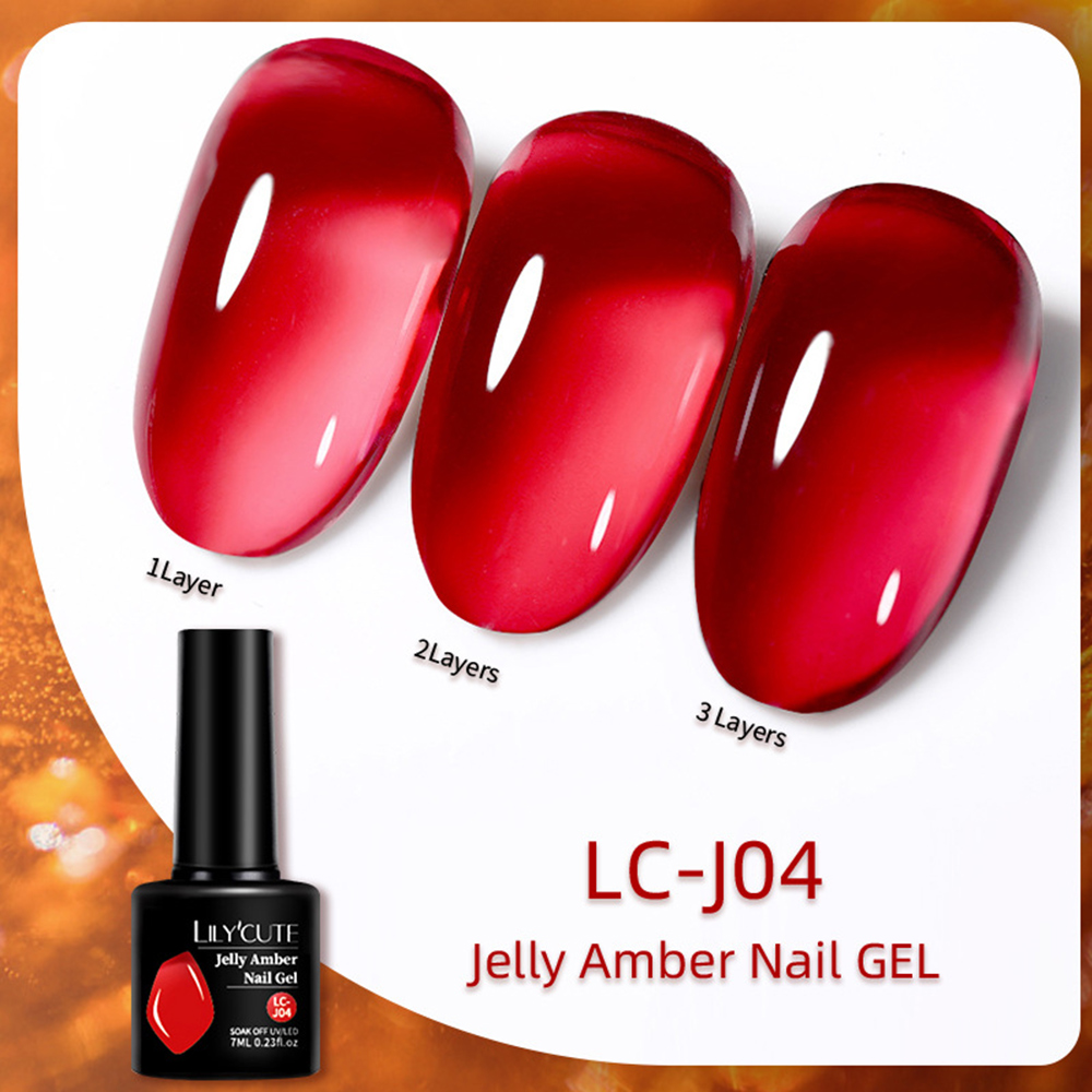 1PC Jelly Amber Gel Nail Polish Brown Crystal Translucent Dull Color Nail Art Autumn Winter Semi Permanent UV Gel Polish Varnish