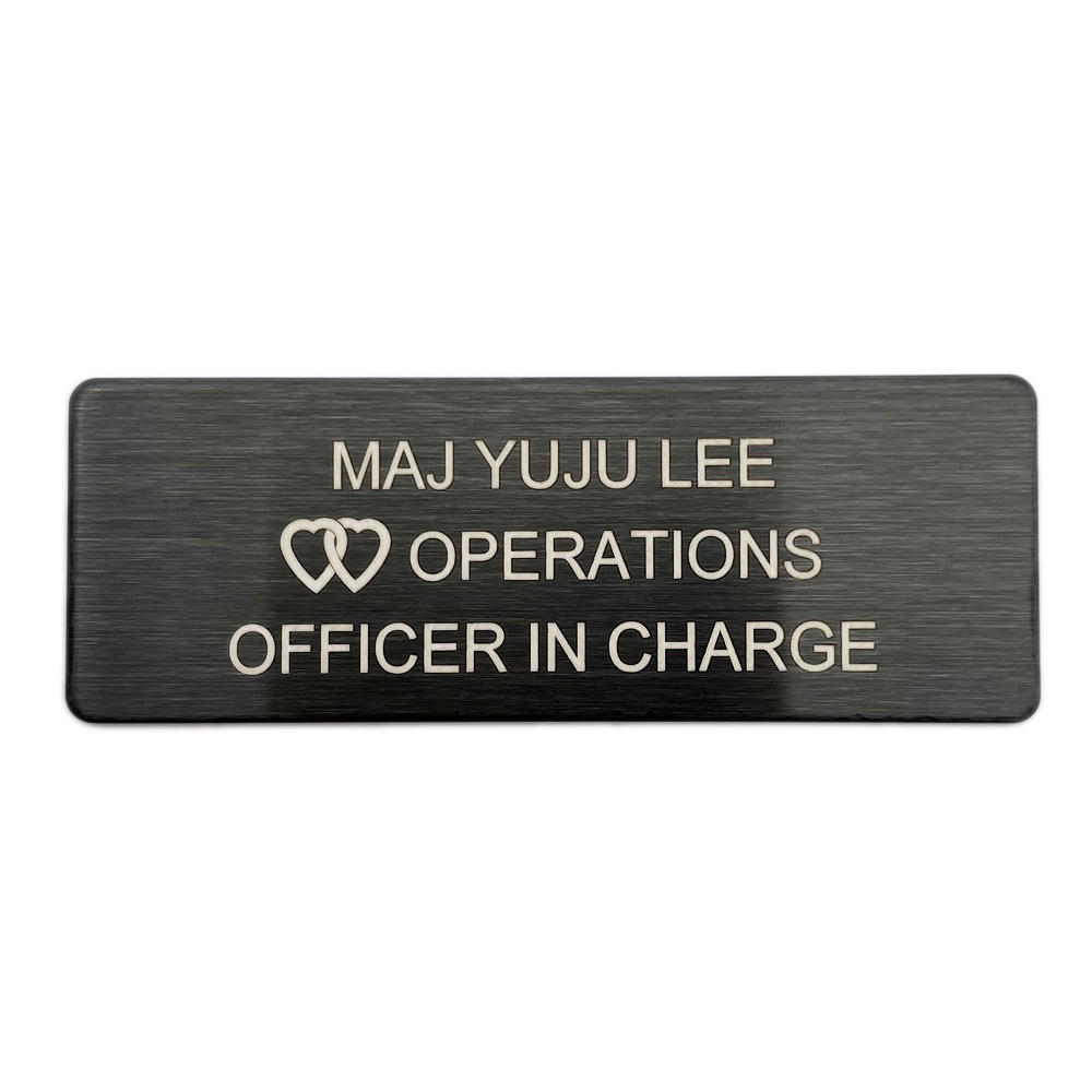 7x2.5CM Engraved Your Logo Text Plate Custom Badge Personalize Brooch Pin Double Sided Tape Magnet ID Door Wall Mailbox Name Tag