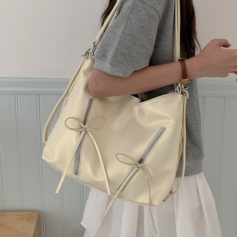 New trendy bow backpack for women fashionable Korean tote bag casual large capacity single shoulder backpack backpack dual-purpose bag