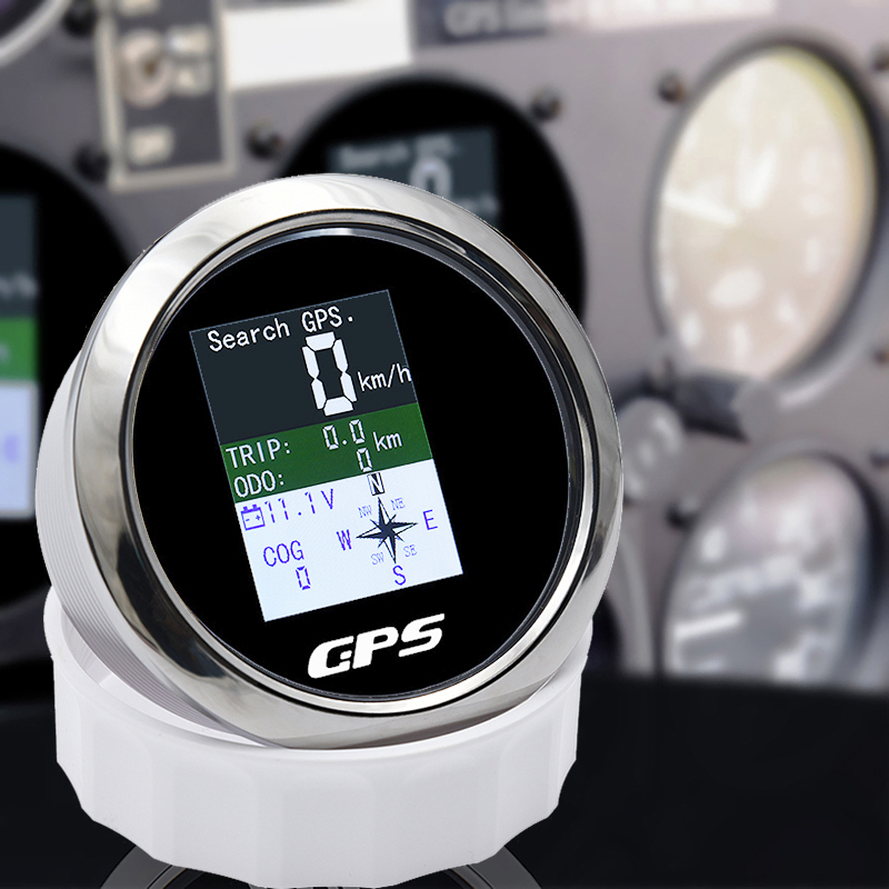 Universal 85mm Digital GPS Speedometer Odometer with GPS Antenna Waterproof TFT Screen Voltmeter for Boat Car Motorcycle 12V 24V