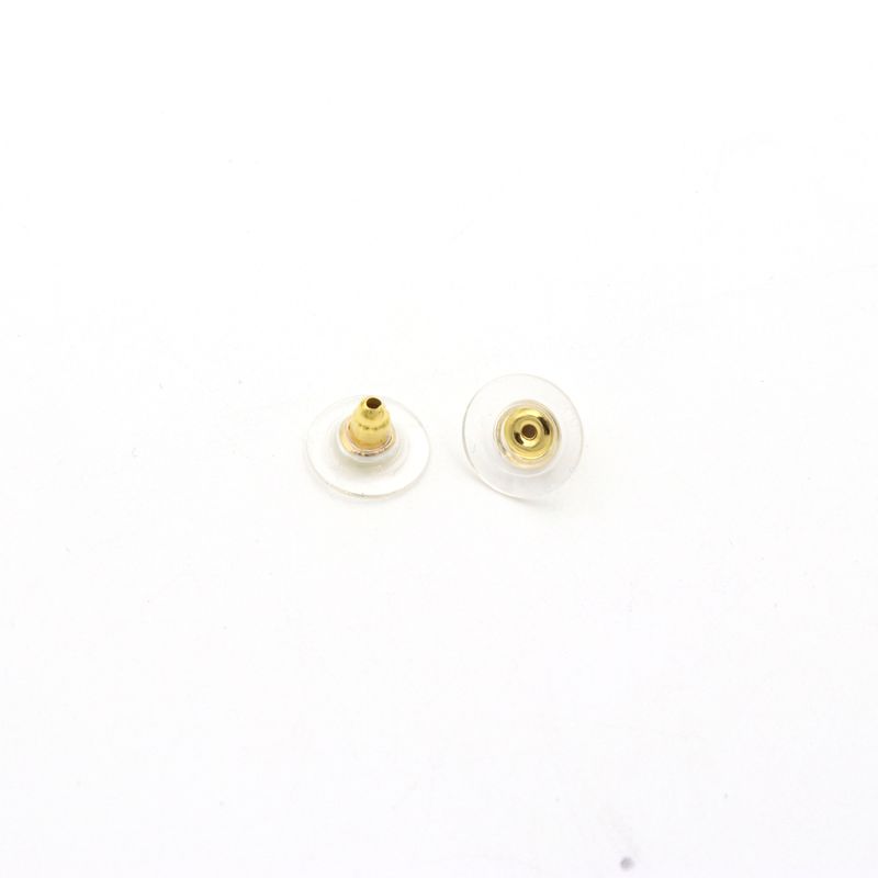 Gold-plate Silver Color DIY Craft Accessories Silicone Stud Earring Back Stoppers Ear Post Nuts For Jewelry Making Wholesale