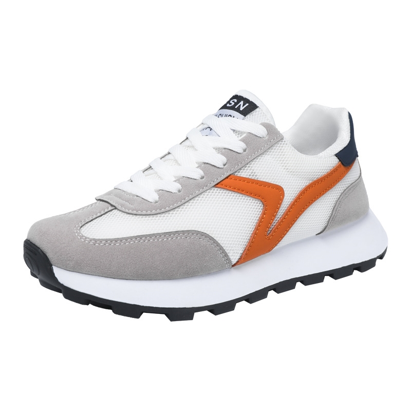 2024 new lightweight retro casual shoes breathable fashion versatile summer sports grey