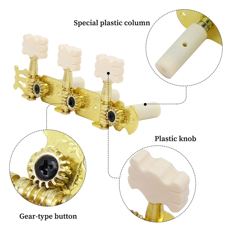 Guitar Tuning Keys,Classical Guitar Knob,Acoustic Guitar Tuning String Button,Guitar Tuning Pegs Keys Durable Easy Install