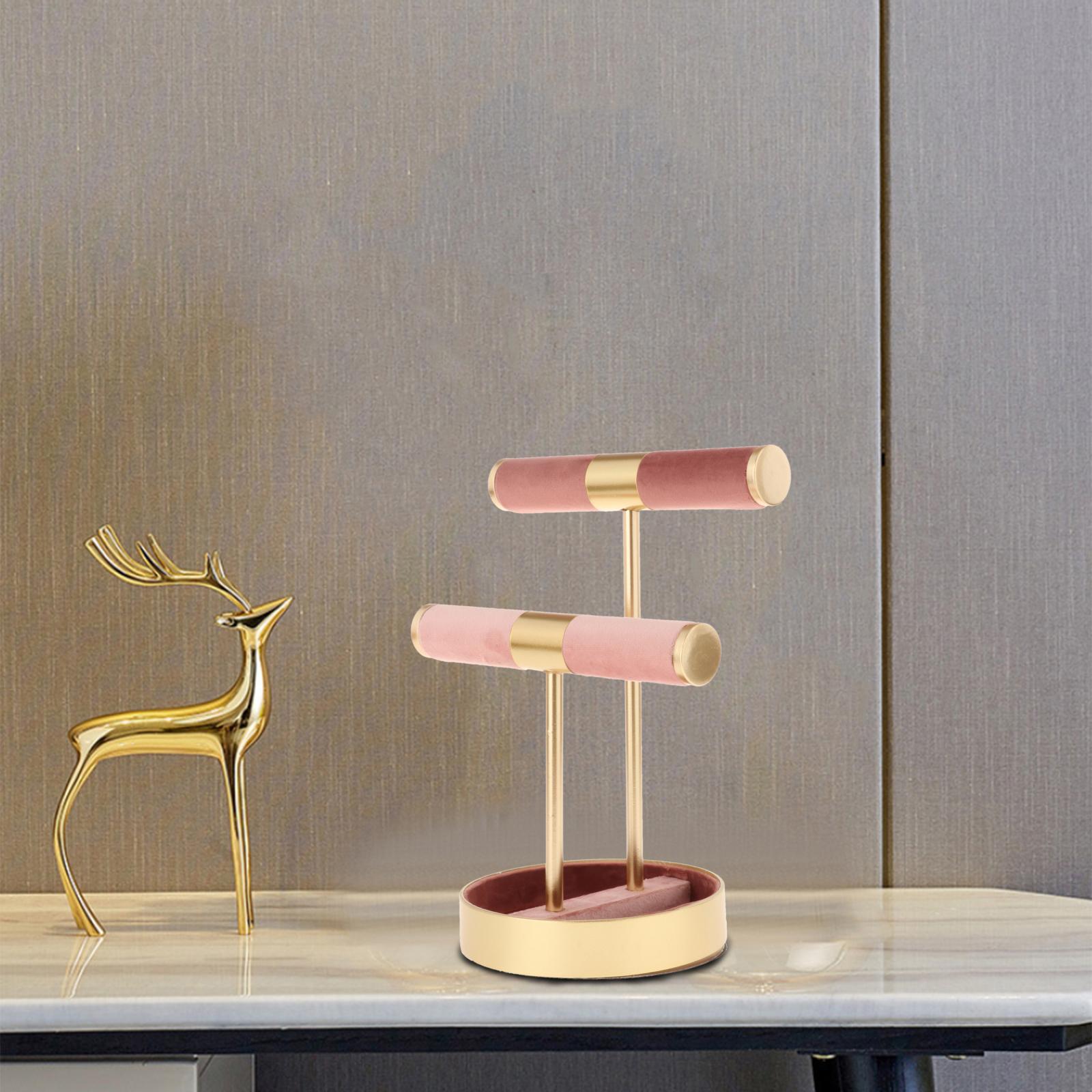 Jewelry Display T Bar Shelf Earring Studs Necklace Bracelet Hanging Stand Organizer Holder Desktop Bedroom Home Store Decoration