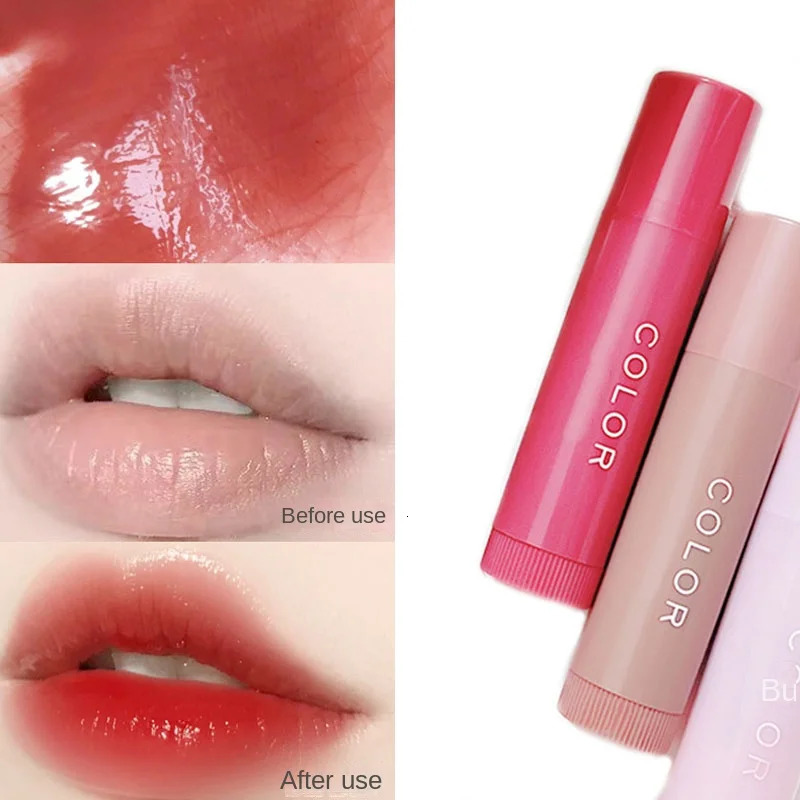 Moisturize Lip Balm Lipstick Hydrate Cute Girl Plump Lip Water Light Lip Glaze Makeup Korean Lipstick Cosmetic 3 Colors Beauty 240621