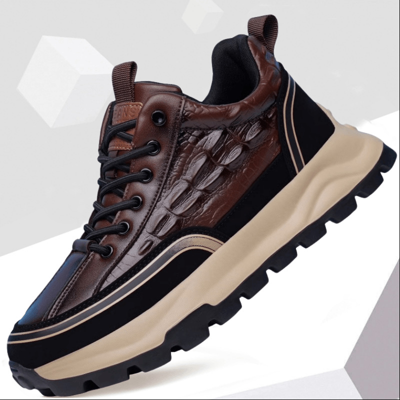 Spring New Ddmysports Men S Leather Waterproof Fashion Casual Shoes Versatile Comfortable Wear Trend Black Outdoor Shoes hoes hoes