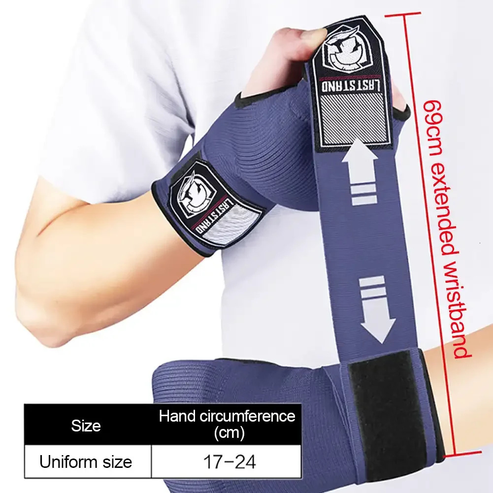 1Pair Gel Boxing HalfFinger Gloves Lazy Quick Hand Wrap Combat Free Bandages 240619