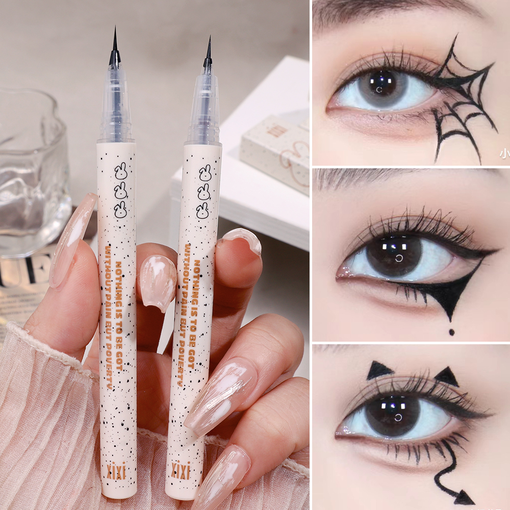 Ultra Thin Smooth Liquid Eyeliner Lying Silkworm Pen Waterproof Lasting Black Brown Silky Matte Eye Liner Eyes Makeup Cosmetics