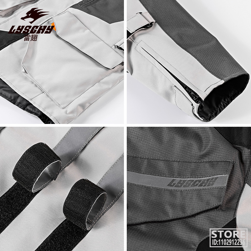 LYSCHY Motorcycle Jacket Pants Suit Cold-proof Waterproof Winter Men Motorbike Riding Moto Protective Gear Armor Clothing