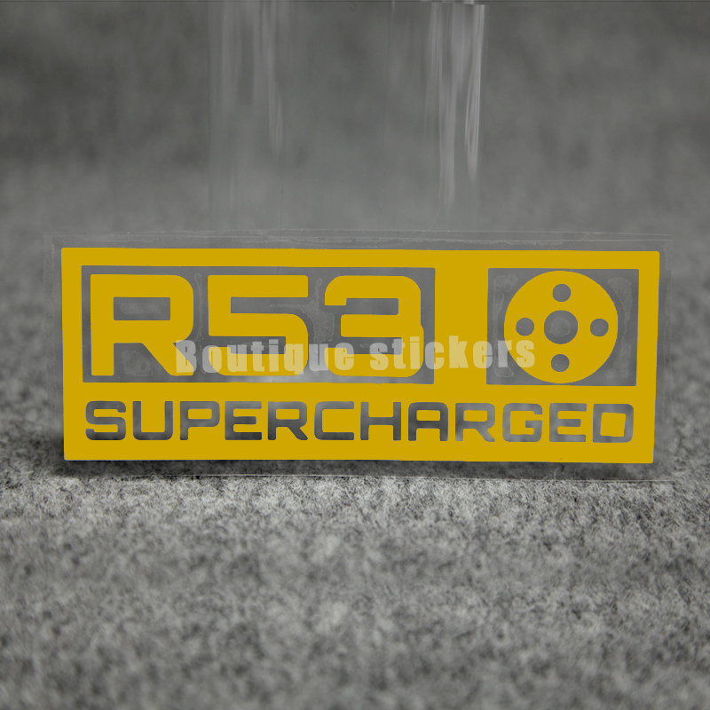 Racing Modified Mini R53 Die-cut Hollow Carved Stickers Waterproof KK Material Motorcycle Helmet Bicycle Lathe Bumper Decal