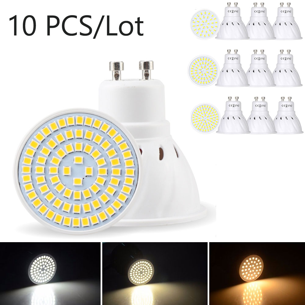 10x GU10 LED Spot Light Bulb 3W 4W 5W LED Lights Lamp Ampoule LED Spotlight 220V 110V Bombillas LED gu 10 2835 SMD 12V 24V