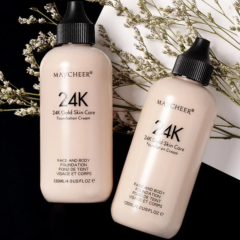 120ml Face Sun Block Foundation Cream Waterproof Make Up Mineral Liquid Foundation Full Cover Base Concealer Makeup Cosmetics 240621