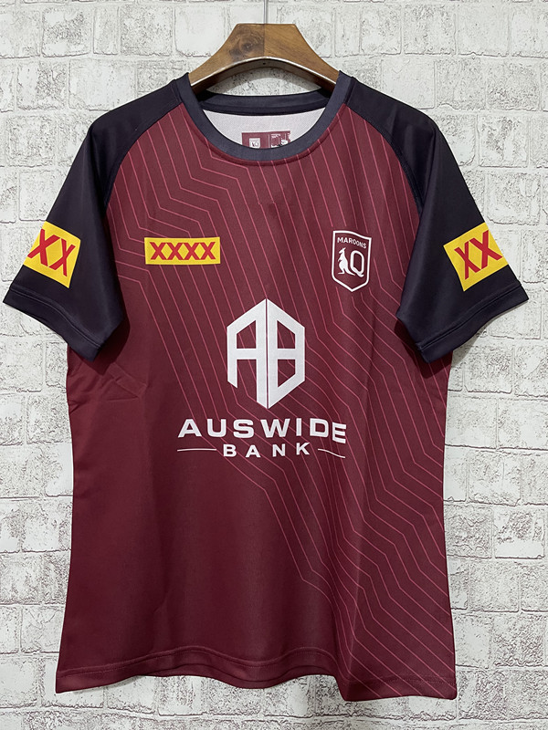 QLD Maroons 2023 Men's Training Jersey 2023/24 QUEENSLAND MAROONS STATE OF ORIGIN RUGBY TRAINING JERSEY SHORTS size S---5XL