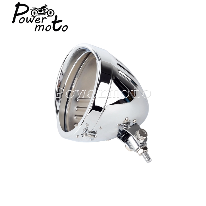 5.75 inch Motorcycle Steel Headlight Housing Bucket Lighthouse Shell Cover For Harley Chopper Bobber Cafe Racer Custom Cruiser