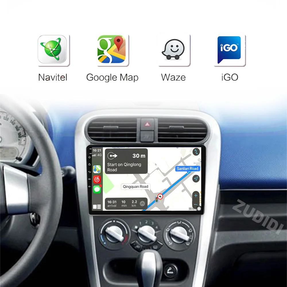 8G 128G 2DIN Android 13 Car Auto Radio For Opel Agila Suzuki Splash Ritz 2008-2014 Multimedia Player Head unit Carplay+Auto WIFI