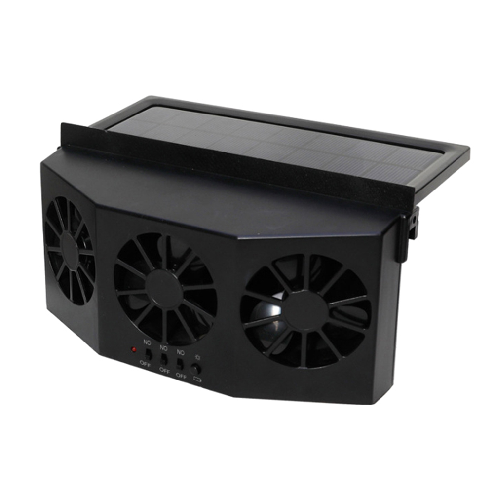 Portable Car Quiet Air Conditioner Solar Cooling Fan Auto Truck Vehicle Cooler Energy Saving