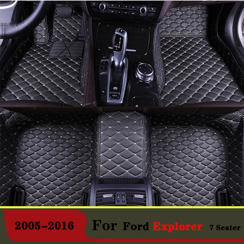 Car floor mats For Ford Explorer 2016 2015 2014 2013 2012 2011 2010 2009 2008 2007 2006 2005 7 Seater Car Styling Carpets