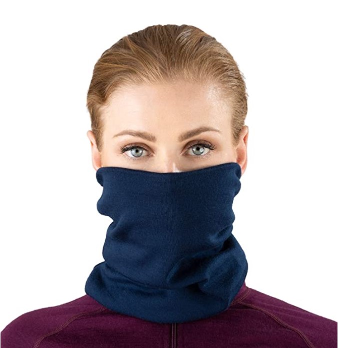 Kids Merino Wool Ski Neck Gaiter& Bandana For Women 100% Merino Wool Neck Gatier Ring Wrap 2 Layer Warm Scarf