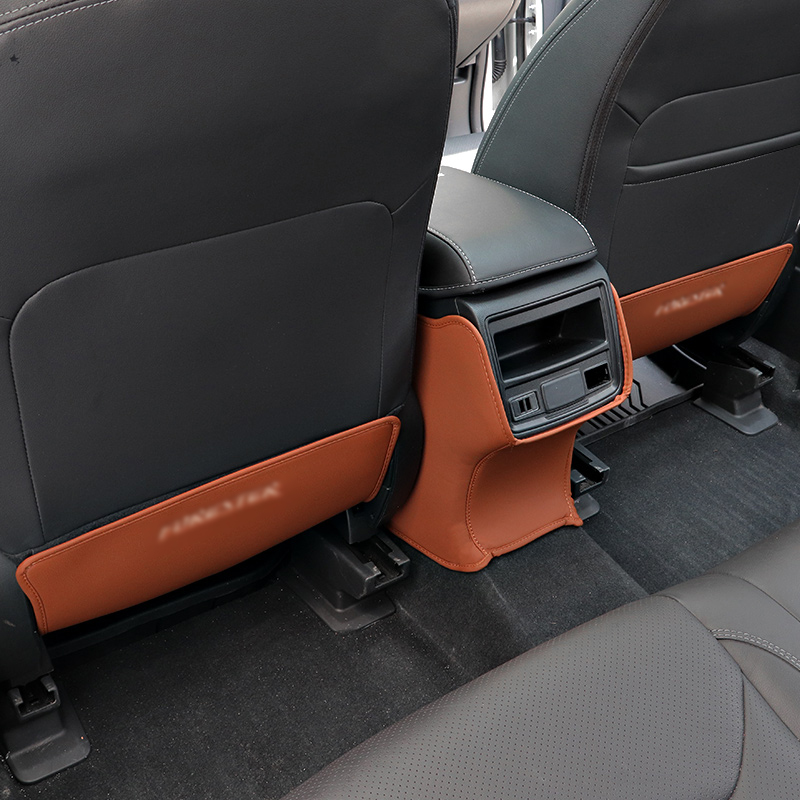QHCP Microfiber Leathe Car Seat Anti-kick Mat Armrest Anti-Child-Kick Pad B Post Pillar For Subaru Forester 19-22 Car Styling