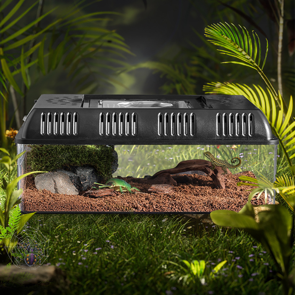Reptile Terrarium Turtle Breeding Box Feeding Hatching Container Reptile Tank Reptile Carrier With Handle For Reptiles Amphibian