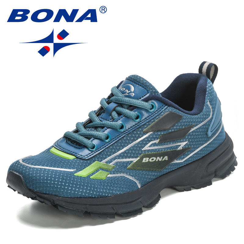 New BONA Eent Style Running Lace Up Athletic Men Comfortable Sneakers ventilate New Outdoor Walking Shoes ccdf