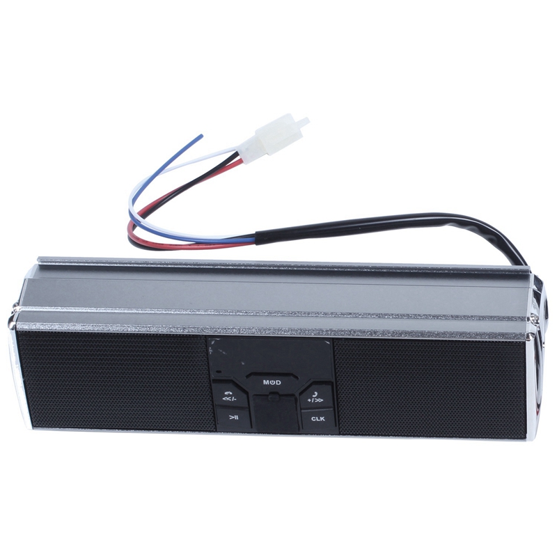 Motorcycle Waterproof Bluetooth Audio Led Display App Control Mp3 / Tf / Usb Radio Stereo Speaker