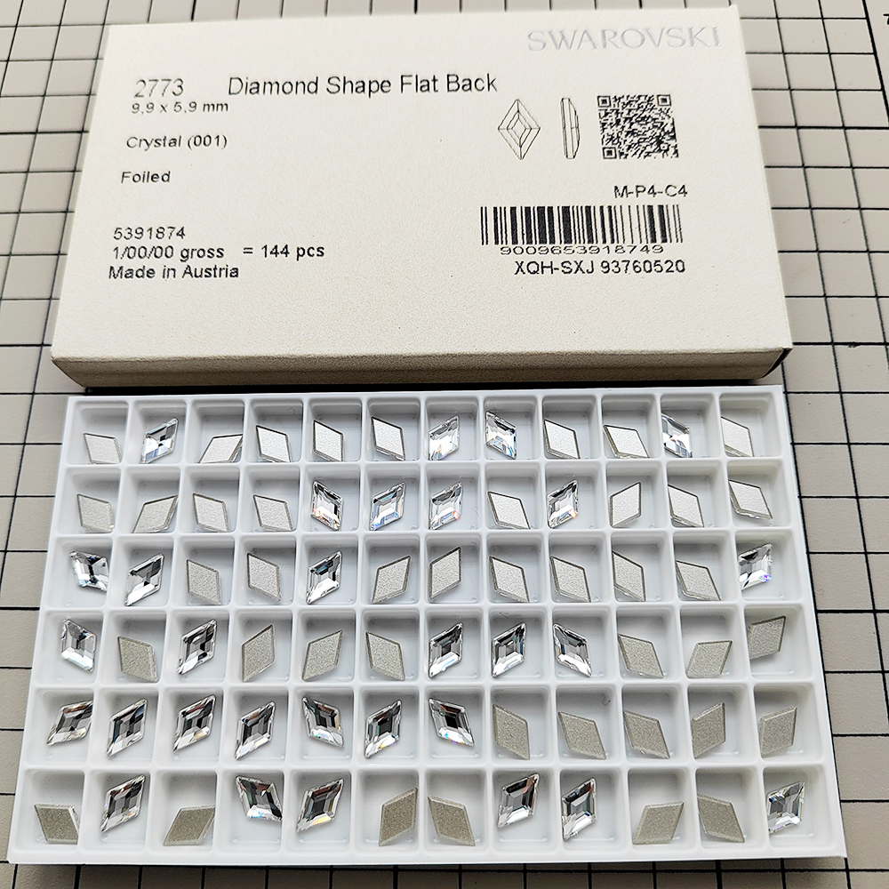 (1 piece) 100% Genuine 2773 Rhombus shape Flat Back no hotfix Crystals Stone loose rhinestones for nail art tooth gems jewelry