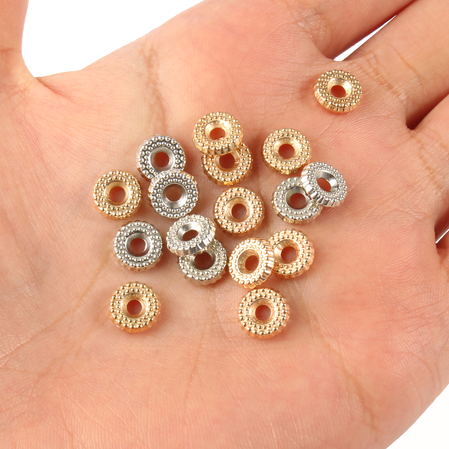 500/300pcs Acrylic Daisy Spacer Beads Circle CCB Seed Spacer Loose Beads For Jewelry Making DIY Bracelet Necklaces Accessories