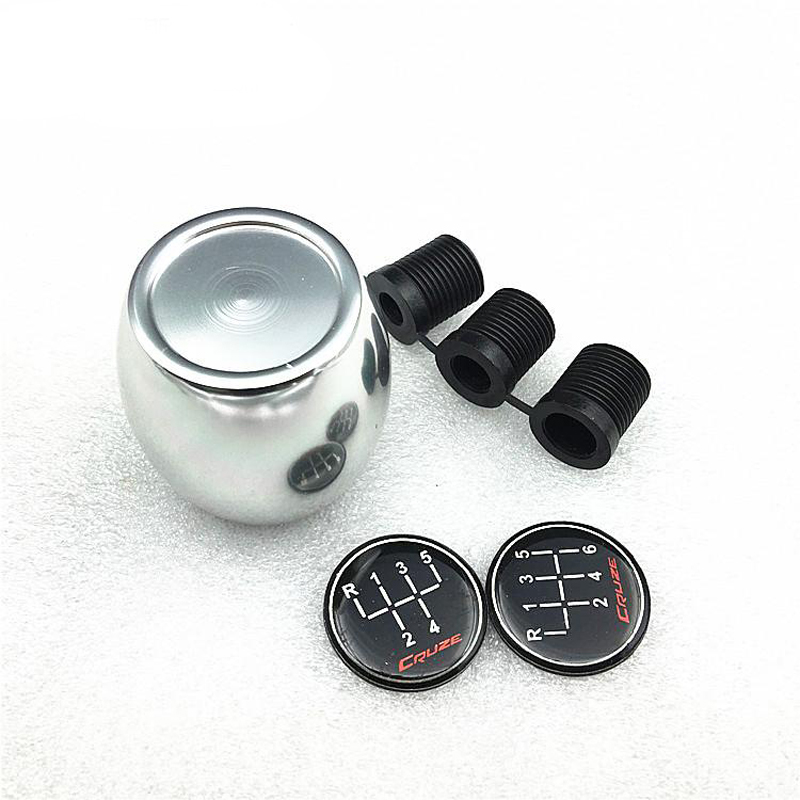 Aluminium MT Manual Car Lift Up Reverse Shift Gear Knob 5 Speed 6 Speed Gear Sticker Lever Shifter Ball
