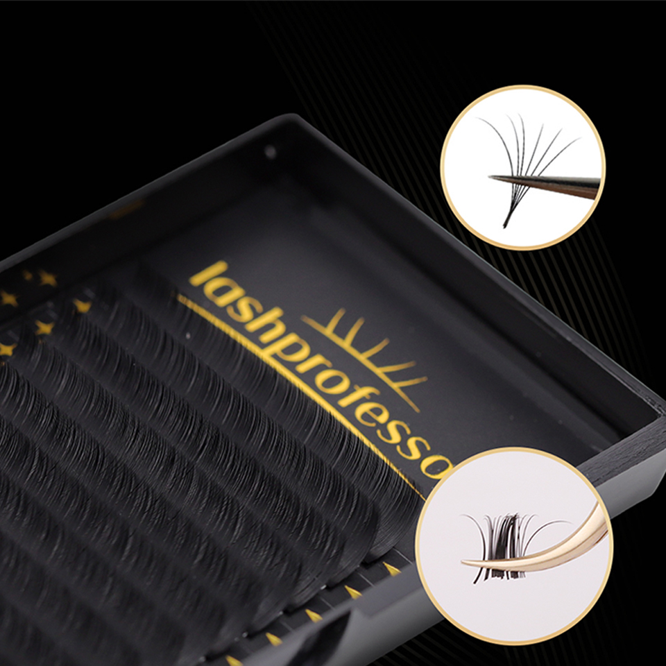 Lashprofessor Korean PBT Fiber 16Rows Mega Volume Eyelash Extensions Faux Mink Premium Russian Silk Eyelash Makeup Classic Cila