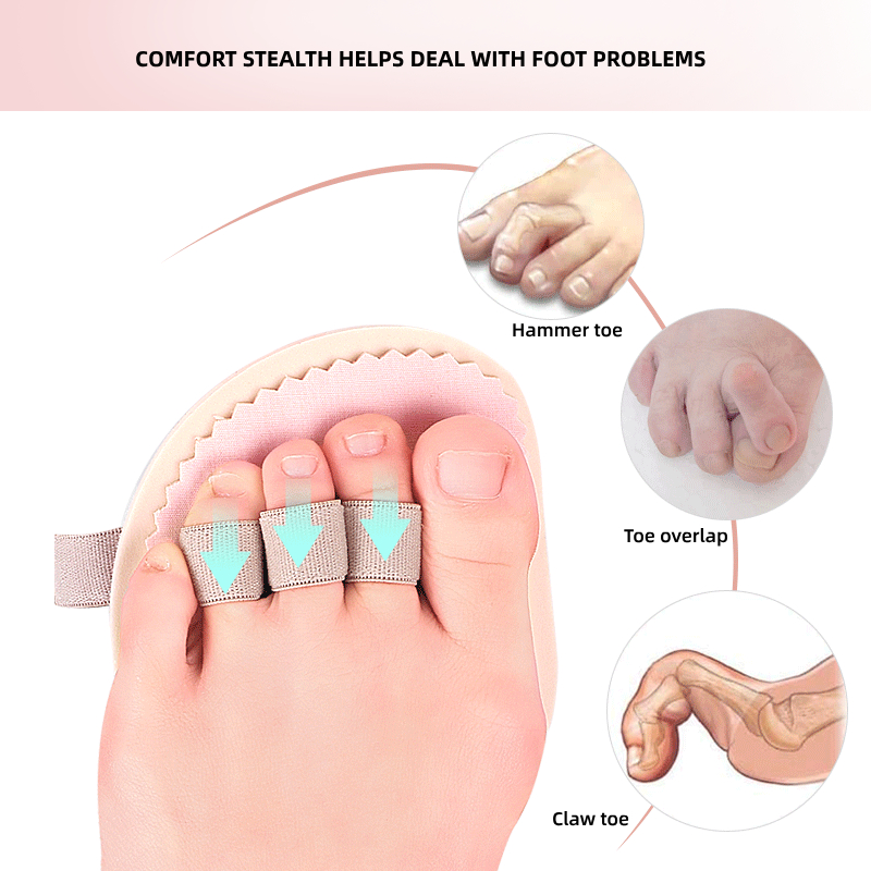 1Piece Shoe Insole Hammer Toe Foot Guard Cushions Protector Separator Support Pads Temporary Corrector Straightener Bunion
