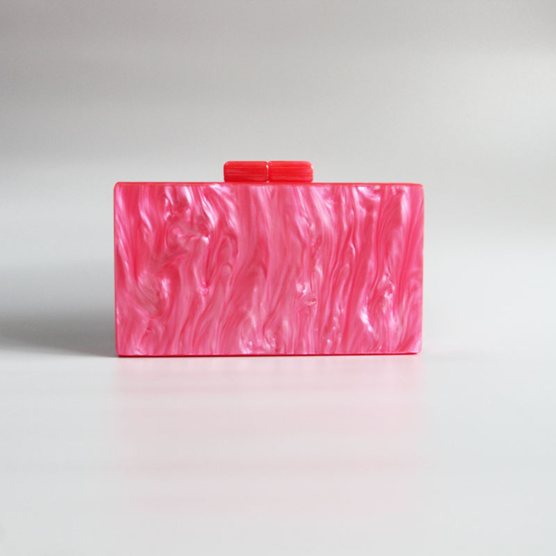 Pearl Hot Pink Women Shoulder Travel Bags Acrylic Box Clutches Bag Female Luxury Handbags Women Bags Designer Sac A Main Femme